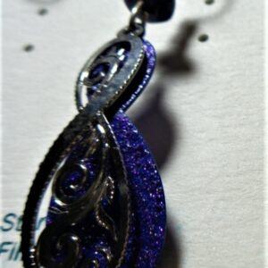 Adajio 2-layer blue and silver earrings