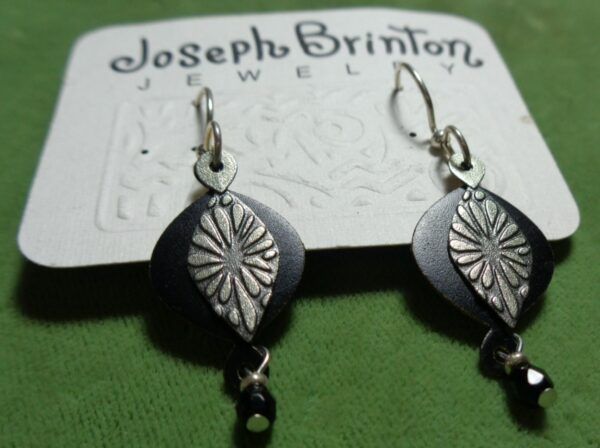 Joseph Brinton black & silver earrings