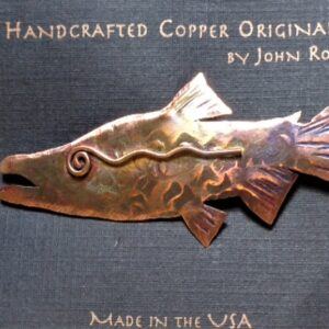 Copper salmon pin