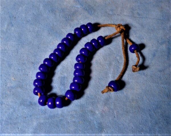 Blue crow beads