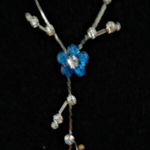 Blue and clear Austrian Crystal necklace