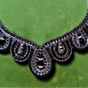 Black beaded necklace, India