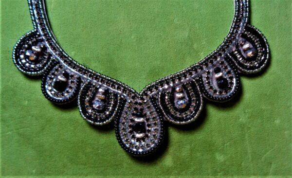 Black beaded necklace, India
