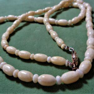 Bone-colored bead necklace
