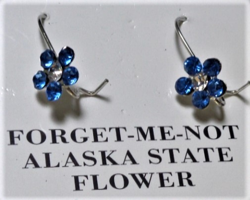blue and clear Austrian crystal earrings