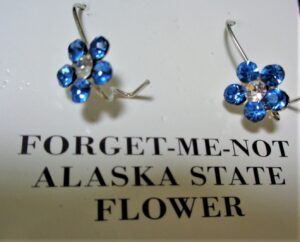 Blue Austrian crystal f-m-n earrings
